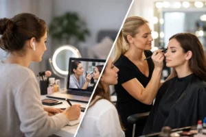 Online vs In Person Beauty Training